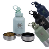 Hundetrinkflasche mit Futternapf