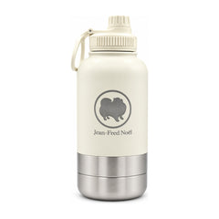 Hundetrinkflasche mit Futternapf